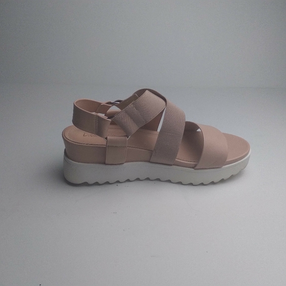 Dream Girl Nude open toe ankle strap  platform wedge samdals size 6 - Picture 7 of 9